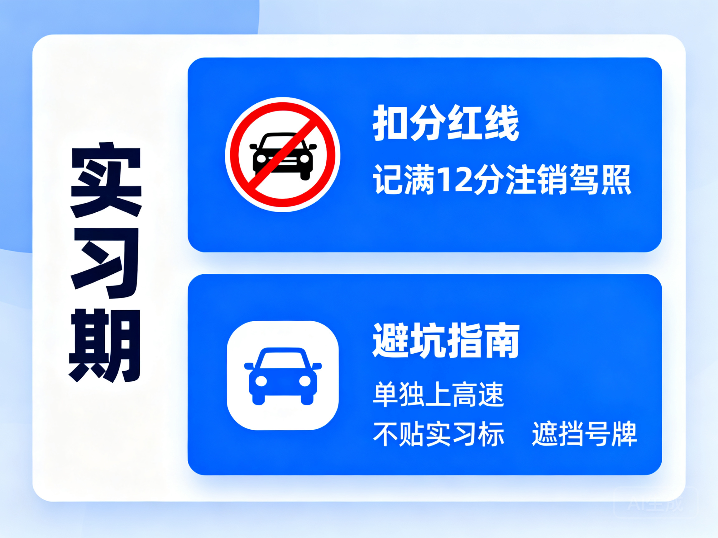 实习期驾驶人扣分红线提醒及避坑指南