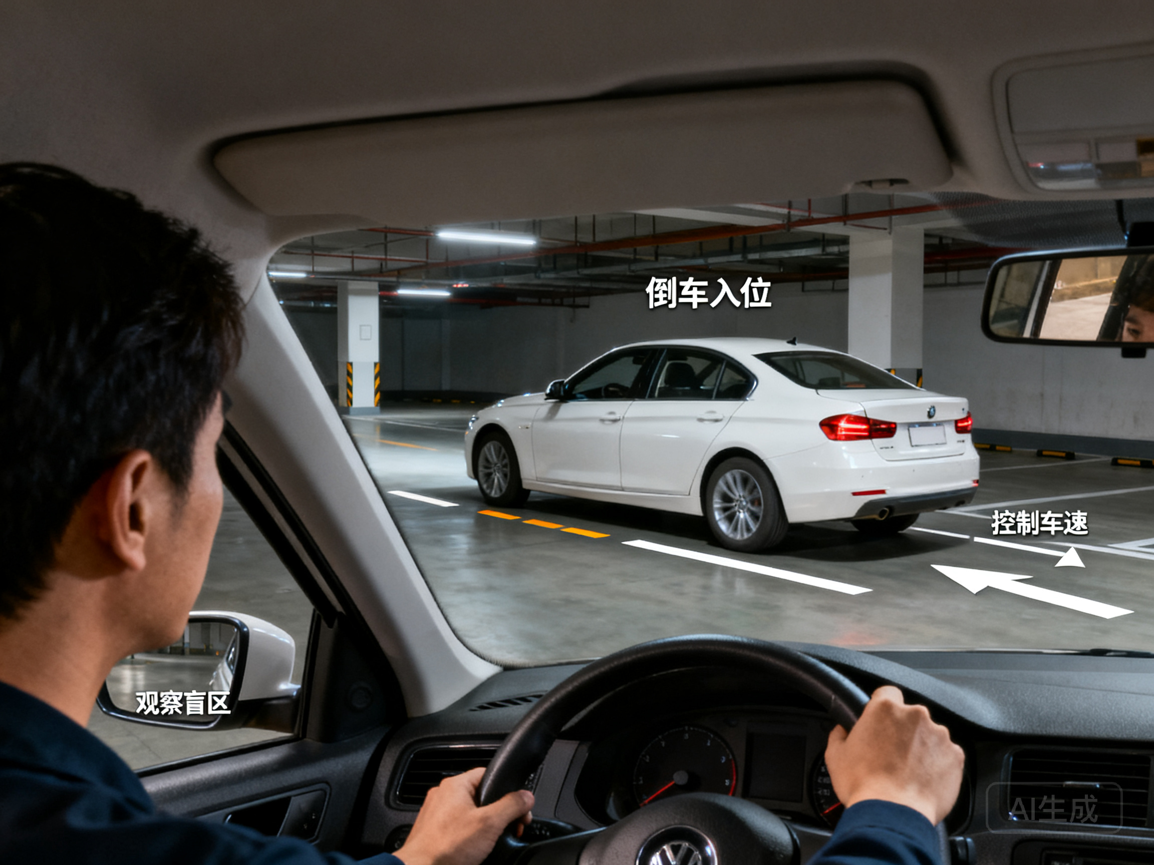 地下车库倒车实用驾驶技巧分享