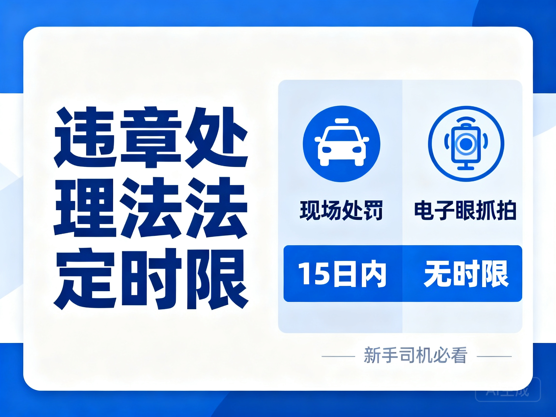 违章处理的法定时限是多久?新手司机必看的驾驶处理常识