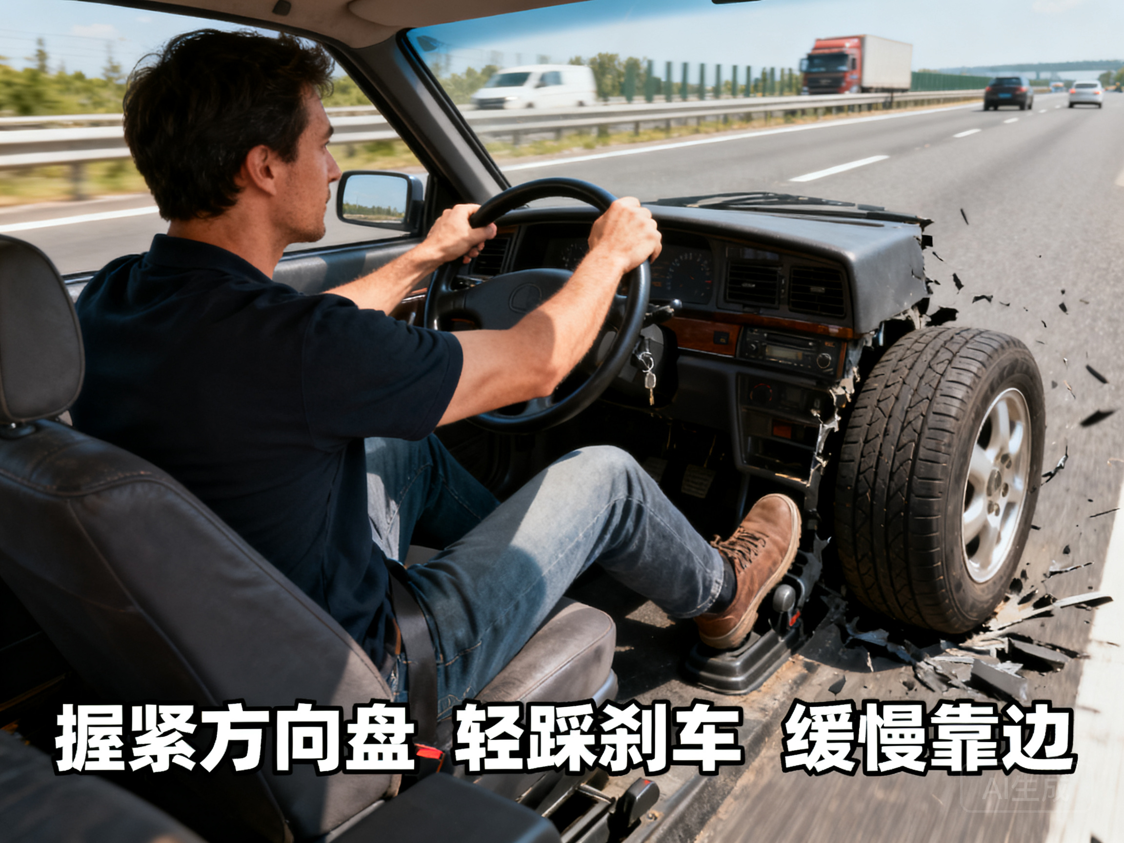 老司机分享高速爆胎应急处理实用技巧