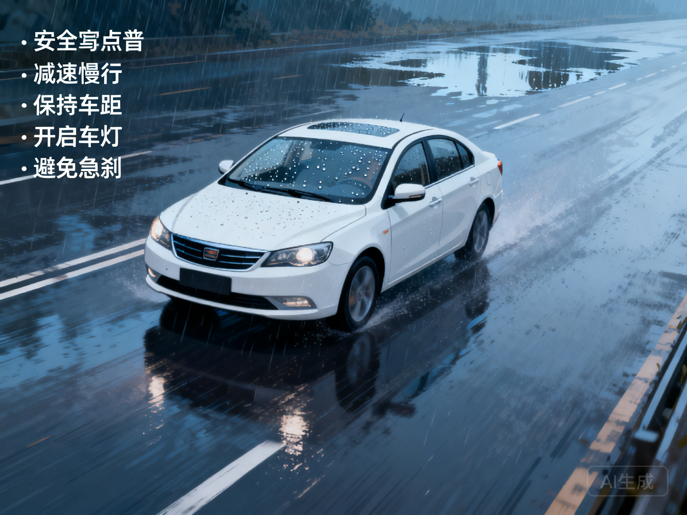 新手雨天驾车需牢记这些安全要点
