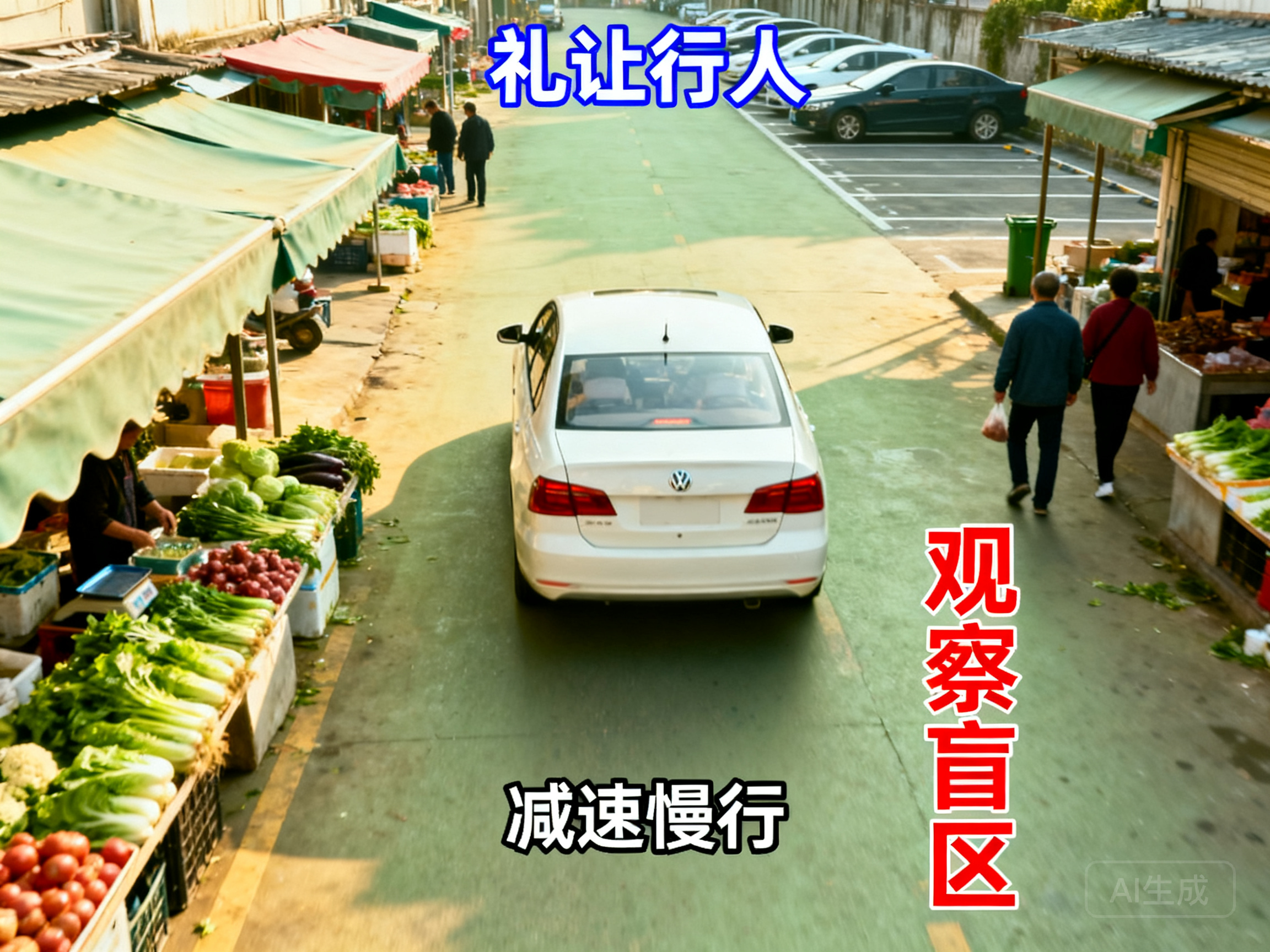 菜市场周边驾车新手实用指南