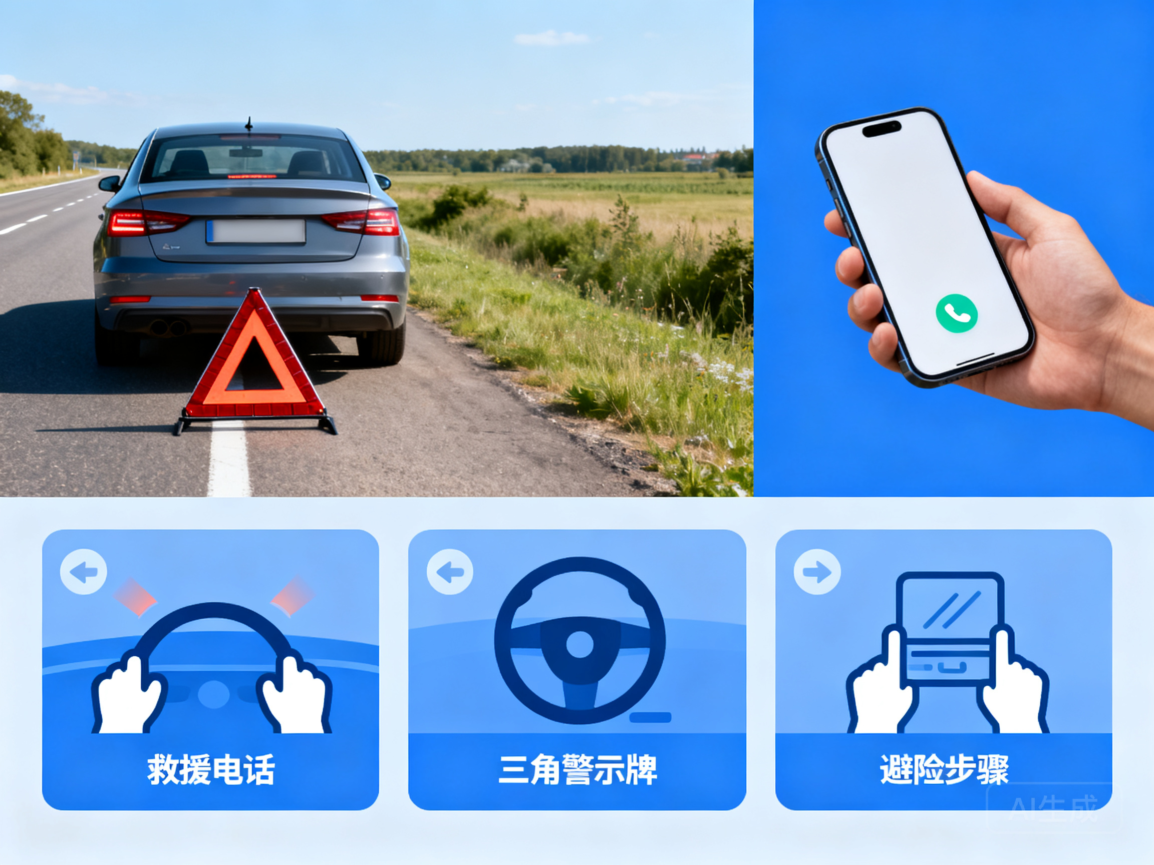 车辆道路故障应急救援呼叫指南与驾驶避险常识