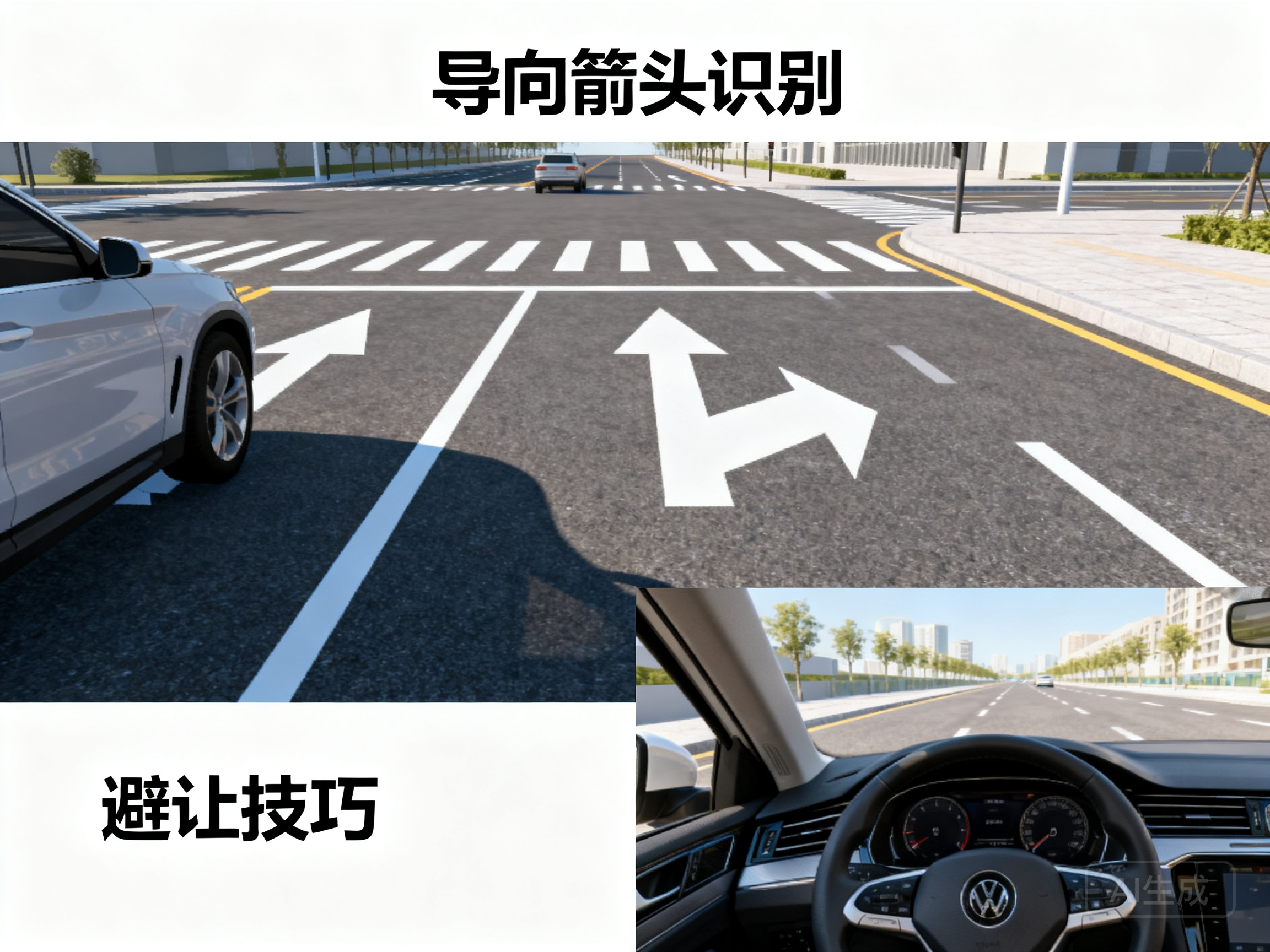 新手必看:路面导向箭头的正确识别与驾驶避让技巧