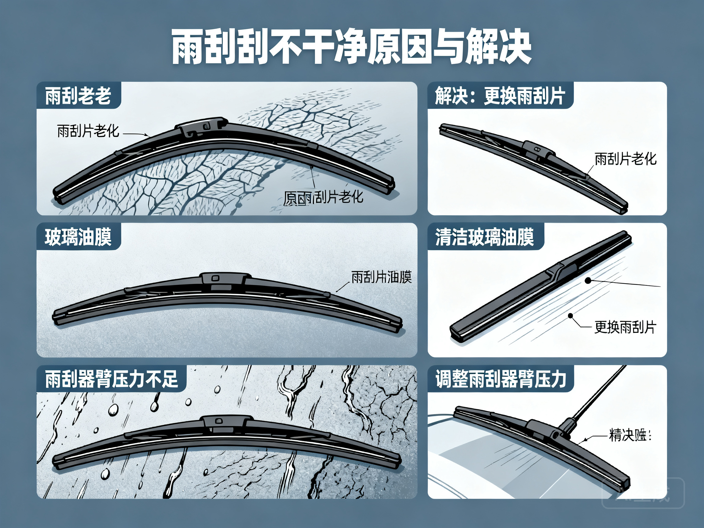 雨天开车必看:雨刮刮不干净的常见原因与解决办法