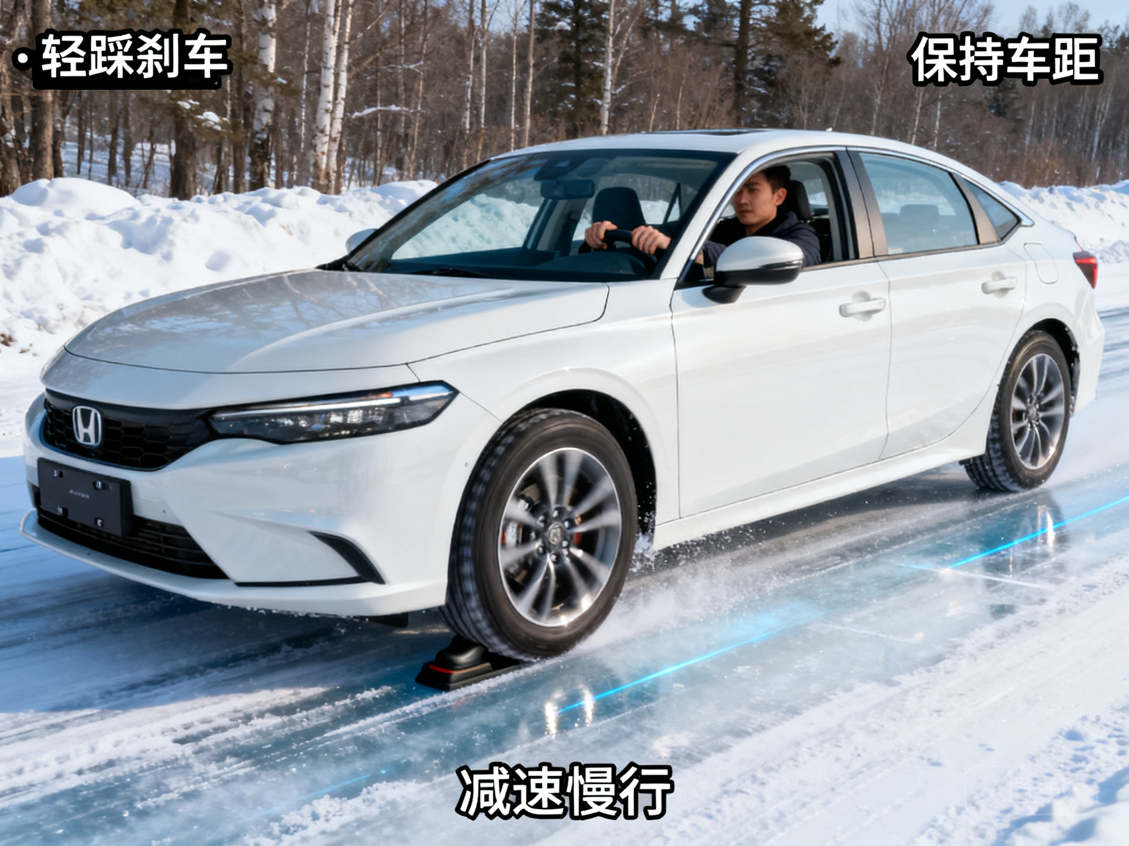冬季冰雪路面行车须知 学会正确操作规避急刹风险