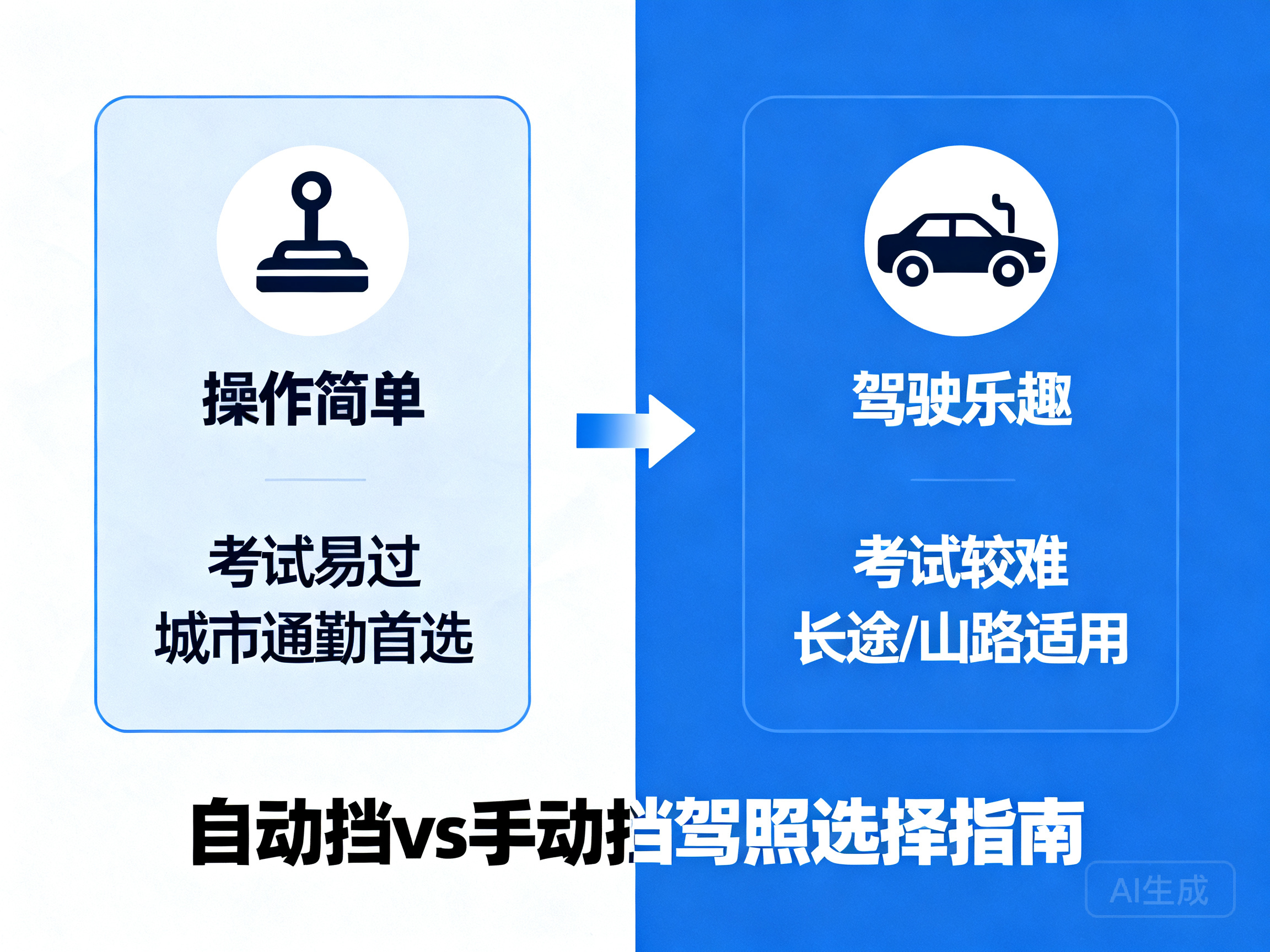选自动挡还是手动挡驾照 这份实用选择指南帮你避坑