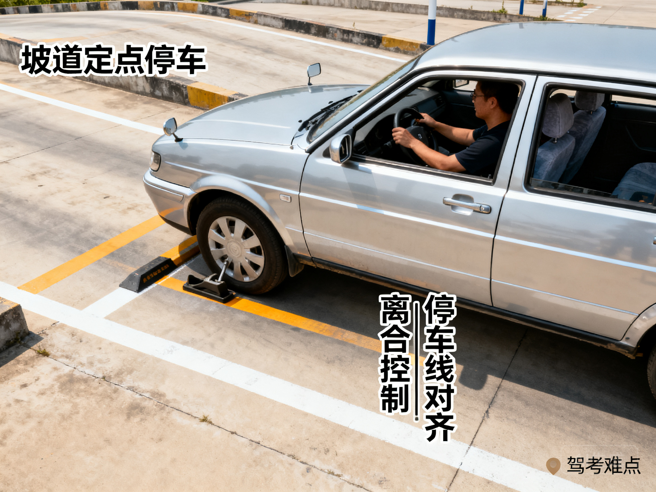 掌握坡道定点停车技巧 轻松应对驾考项目难点